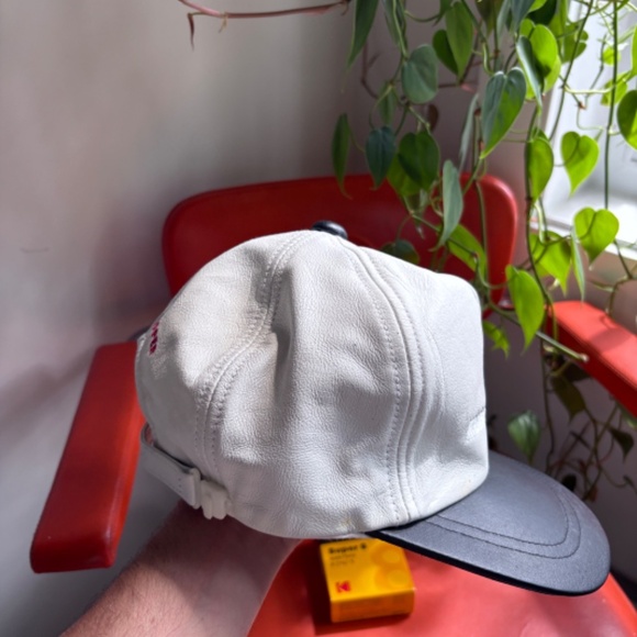 vintage CN Railway Glue Crew 1999 Leather trucker hat snapback RARE trains - Picture 6 of 9